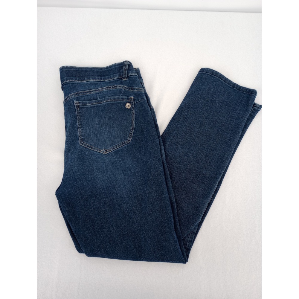 Democracy Jeans Women 12 Blue Ab solution Straight Leg Stretch Denim